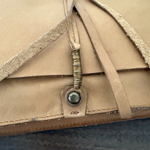 Jo Handbags Small Leather Satchel - Tan - Picture 6 of 7